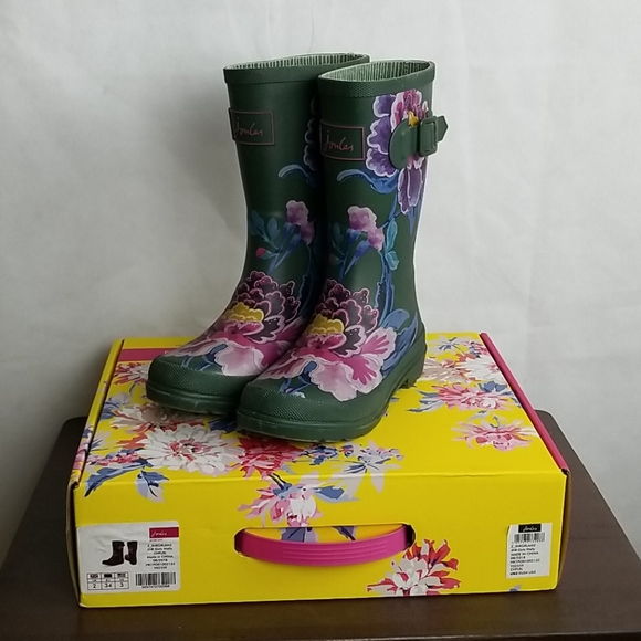 Joules Other - Joules Girls Rain Boots Rainboots Floral 3 Welly